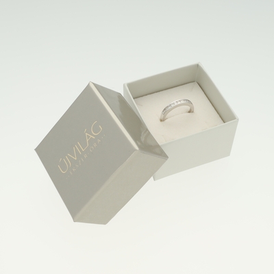 Fehér arany gyűrű 54-es méret (B1170_3I)